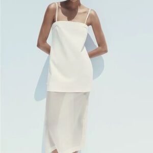 Zara Organza Combination Midi Dress